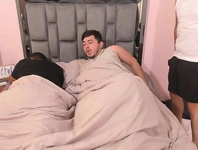 Fucking my best friend's boyfriend bareback while he sleeps and hither discovers us, fucked in his own bed. korean gay porn download