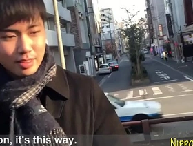 Japanese stud solitarily tugs japan gay paterfamilias porn