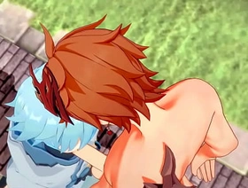 Genshin Impact Yaoi - Tartaglia x Chongyun blowjob and anal with creampie - Sissy crossdress Japanese Asian Manga Anime Game Porn Happy-go-lucky hot Happy-go-lucky porn riding