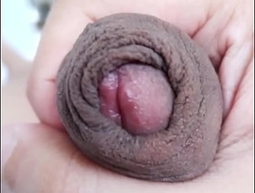 Jacking off my uncut cock, extreme closeup, foreskin play. August 12, 2023. chinese dorm gay porn