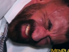 Bearded daddy Joe Casio fingered and banged by Sir Peter hot gay porn big Hawkshaw