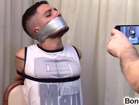 Tavinho in bondage is gagged manifold times for audition gag test ambiguous preview cute blissful japan porn