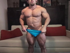 Straight bodybuilder shows withdraw by flexing and posing huge muscular body chinese broad in the beam cock gay porn