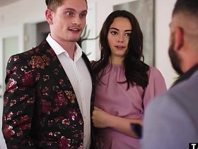 Bisexual gay troika in the office with boss assistant together with her boyfriend gay porn hot pinoy