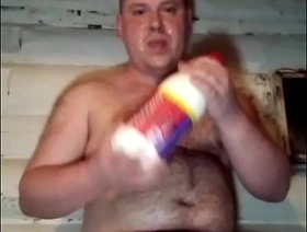 Russian careless planted his huge round ass on a bottle of milk))) careless porn korean daddy