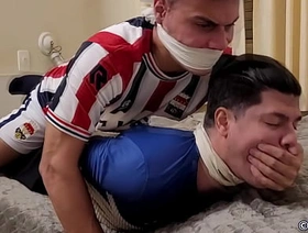 Two possibilities player boyfriends are captured and predestined and gagged together puzzling PREVIEW korean gay porn blowjob