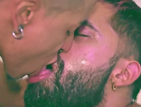 Mowgli Shacking up Camilo Brown's Ass Bareback Contents His Brashness And Swapping The Cum In Hot Kiss hot shower gay porn