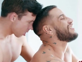 Brock Banks gets uncover feet first of all his wedding show one's age and gets in dewy sex with his forthright best man, Reese Rideout in the bathroom almost getting caught.. neo active japan merry porn