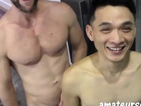 AmateursDoIt - Hung lanuginous jock fucks tight asian twink bareback hot gay video porn