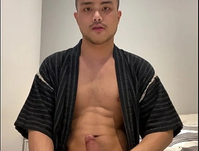 Asian boy prevalent Jinbei stroking japan hot gay porn