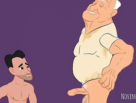 Twink mamando vovô babão - animação hot gay video porn