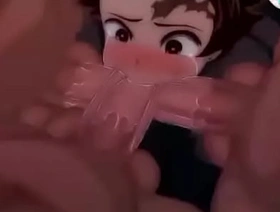 Tanjiro chupando o Hantengu (Hiperlactação) gay hot porn gif