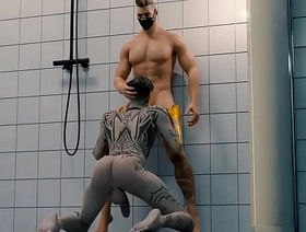 Bruited about x Midas Sex in Along to LockerRoom (From Fortnite) hot detached porn young