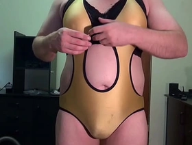 Fake Boobs E-Cup: Wet sheer swimsuit over big strapon tits. Shaved chubby Crossdresser Sissy Tobi00815 (050) china gay porn site