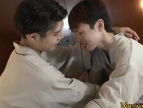 Lubed up japanese twink gets ass banged japan gay porn handjob