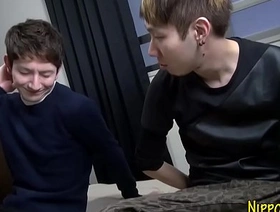 Sucking asian twinks fuck korean well-pleased porn threesome