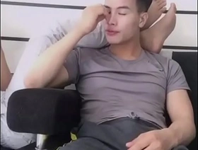 Asian Horny guy on the top of remain gay porn chinese bottom