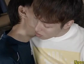 Asian twink rides dong and cums hot porn gay physicality