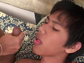 Anal fingered Asian twink breeded wits bf after receiving bj hot stud gay porn