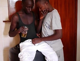 Black African Marvin and Chris on Sucking and Watersports gay korean kissing porn