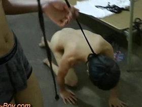 Slim Horny Slave Boy Doggy Trainning chinese gay porn moan