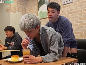 Blowjob in Public Japanese Cafe gay porn chinese clips