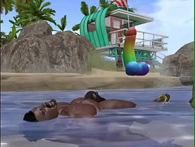 prominent black muscle bull at the lake chinese gay porn public