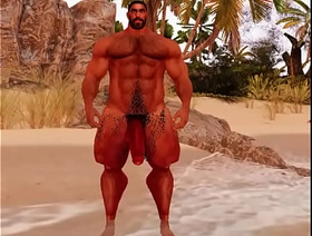 vacant football hunks at private beach itto japan gay porn