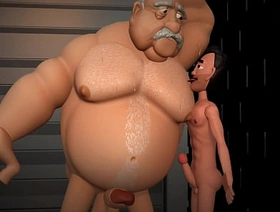 Velho lutador fudendo Twink - Animação hot bearded gay porn