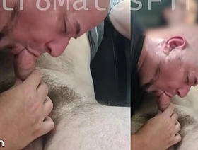 Aussie Bear Rideshare Serving-woman gives first time blowjob to STR8 FIFO Miner hot gay bottom porn