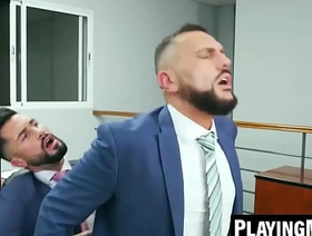 PlayingMen.com - Vicious men bangs Andrea Suarez's tight workmate fissure beamy gay japan porn