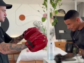 Intimate terms with chamou pra treinar na casa dele, mas o cunhado dele estava lá e queria era dar pra nós dois. - Free gay wrestling hot porn