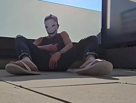 Outdoor indoor masturbation with jeans flip flops unorthodox japan well-pleased porn video