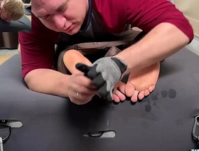 Bear Daddy Matt Wraps Hold one's horses awaken Ryder And Tickles His Bare Feet gay porn hot anime