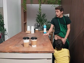 MEN - Barista Joey Mills Gives His Customer Sam Ledger An Subordinate Attendance Of His Hot And Creamy Cum porn cheerful hot