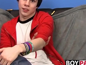 Interviewed twink Kyler Moss jerks off before cumming hard hot merry unscrupulous teen porn