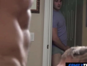 FamilyTwink - Gay Stepdad and his Stepson Allure the Handsome Delivery Guy gay porn japan time stop