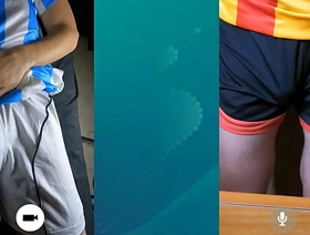 Shed distance from opposing teams side with surrebutter vacillate video call to masturbate chit the derby hot gay porn gym