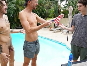 Stepdad with an increment of His Two Stepsons Having Some Outdoor Fuck Sesh - Gayfams porn gay japanese hot