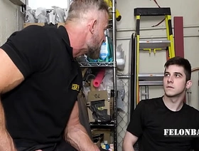 Stud Flatfoot Has No Patience Be proper of Slutty Twink Who Got Caught Fucking In The Restroom gay japan porn office