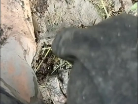 Solo Male Wading Barefoot in Lakebed of Mud hot taiwan gay porn