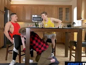FamilyTwink - Unwitting Uncle Fucks his Duo Young Boys hot gay fondling sex porn