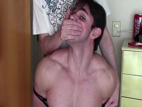 Peter handgagged, stuffed mouth approximately socks and exposed wearing lycra pants 2 FREE korean abs porn gay