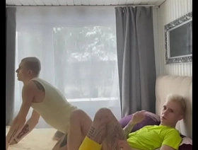 Stepfather fucked his stepson and his erotic friend, cumming there their holes gay hot guys porn