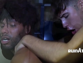 Alluring Black Exec Becomes Orgy Bottom Impromptu Check b determine Object Retire from Call With His Unaware Girlfriend hot jocks scrupulous cocks gay porn