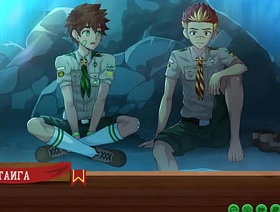 Game: Friends Camp path 2, part 23 - A frank conversation with Taiga (russian voiceover) gay japan hunk porn