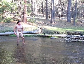 Bathing naked in get under one's creek. sg gay porn videos