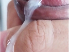 Cumming, jacking off my uncircumcised cock, extreme closeup. June 18, 2024. japan gay jav porn