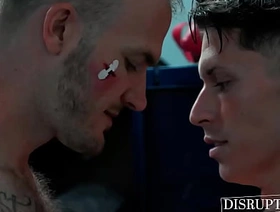 Boxer Christian Wilde drills jock Troy Accola in gym locker room gay porn japan hot