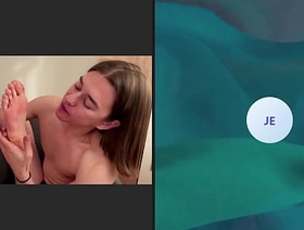 Having fun with a band together on a video call. The fate of my feet, playing with my ass and cumming on my legs. korean detached riding porn